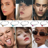 A collage of models showcasing various fashion crystal stainless steel nose stud piercings.