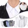 White universal fake collar for formal wear shown in various shades and styles