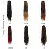 A chart showing various shades of water wave curly drawstring ponytail hair extensions labeled 1B, 1B27#, 1B30#, 1BBUG#, 2#, 
