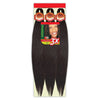 A package of Pre-Stretched Kanekalon Braiding Hair Extensions in black, featuring a model's face.