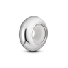 A sterling silver devil's eye charm bracelet displayed against a black background.