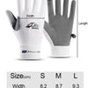 Gants de chevauchement UV en soie glacée blancs et gris avec guides de dimension