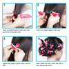 Instructions for using a 10 piece flexible hair curling rollers set to create curls