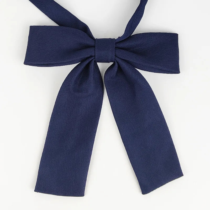 Navy blue classic butterfly ribbon tie set for students