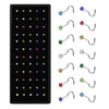 A set of fashion crystal stainless steel nose stud piercings for various styles.