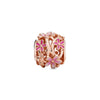 Rose gold cherry blossom charm pendant featuring delicate floral design
