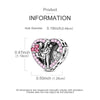 A sterling silver heart-shaped charm featuring a silhouette of a couple and pink stones.