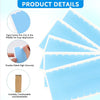 Blue double-sided adhesive tape for hair extensions, pre-cut and invisible