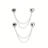A set of silver multi-function magnetic clothing clips with small spherical heads.