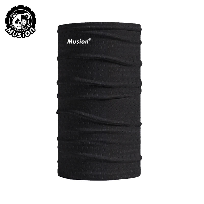 Black Musion brand breathable motorcycle and outdoor mask scarf rolled up