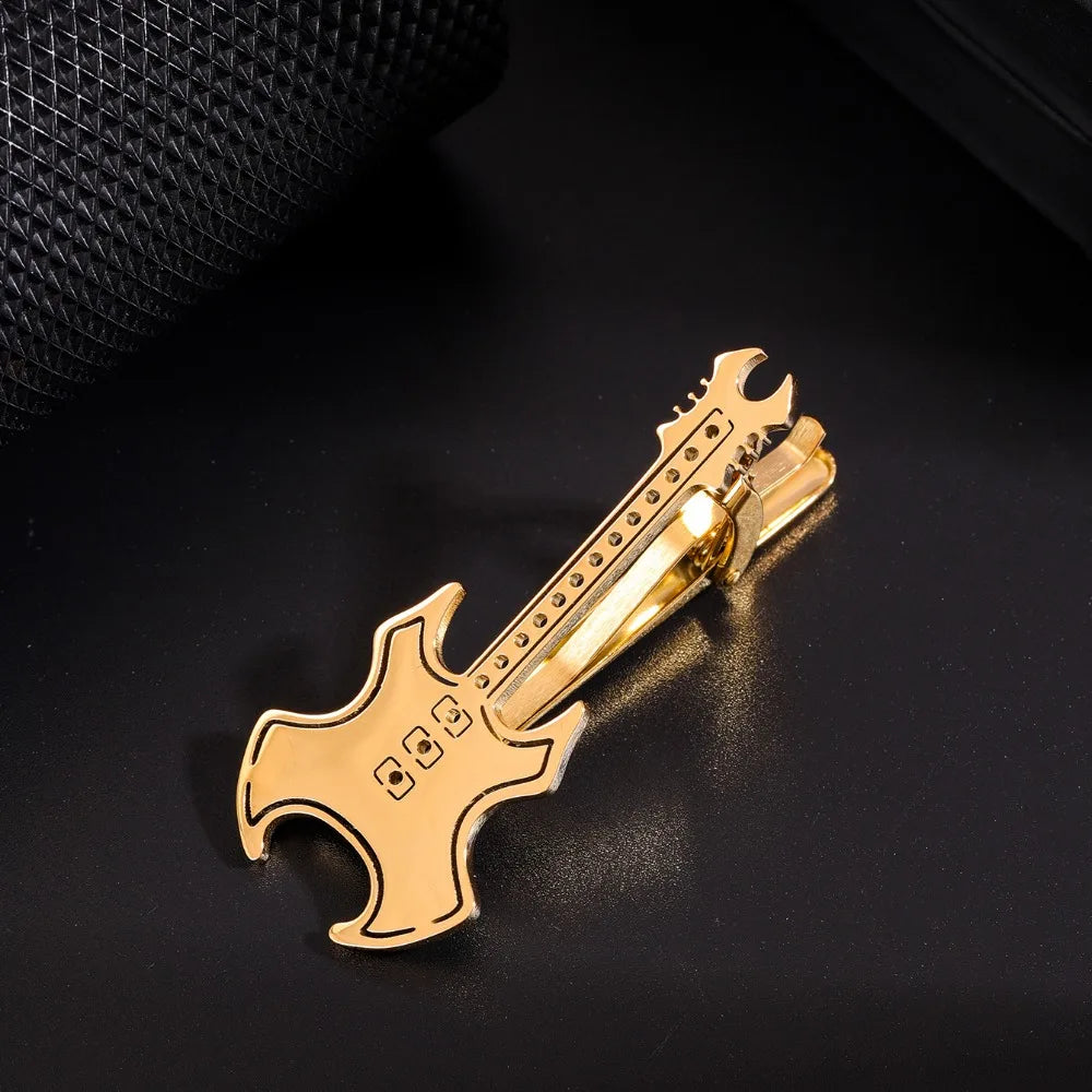 Goldfarbiger Titan-Klammer für Gitarren und Musikinstrumente.