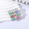 An enamel lapel pin with a note to self featuring various affirmations like doing the best you can and being worthy and lovab