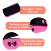 Gomas elásticas negras y rosas con estampado de mariposa para los bordes de pelucas, diseñadas para ser resistentes a las arr