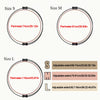 Diagram showing the sizes S, M, and L of adjustable crop tuck bands for shirts and sweaters with corresponding circumferences