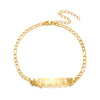 Gold stainless steel zodiac constellation charm bracelet with a delicate chain design