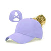 A purple breathable mesh criss-cross baseball cap shown from the back view.