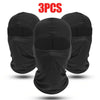 Three black quick-dry balaclava sets for sports and outdoor activities