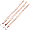 Trois pinces de précision en or rose pour fermetures et attaches