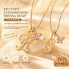 Gold letter pendant necklaces featuring custom engraving and sparkling stones for a special gift
