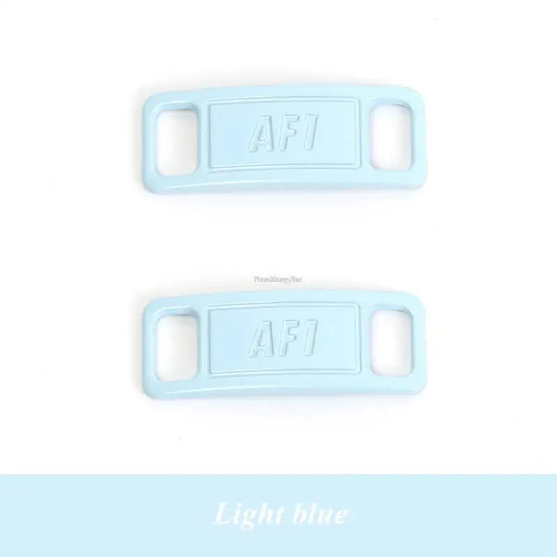Light blue plastic AF1 shoe charm or lace component