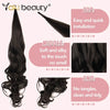 Image showing Yakı beauty hair extensions in black, demonstrating easy installation and a smooth finish.