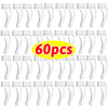 A set of clear silicone anti-slip ear hooks for eyeglasses.