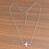 Stainless Steel Airplane Pendant Necklace
