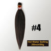 A bundle of dark brown pre-stretched Kanekalon braiding hair extensions labeled #4