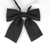 Black butterfly ribbon tie set for students with a bow design
