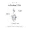 A sterling silver star moon charm bracelet with a detailed pendant and measurements.