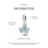 Sterling silver devil's eye charm featuring a butterfly design and a pendant.