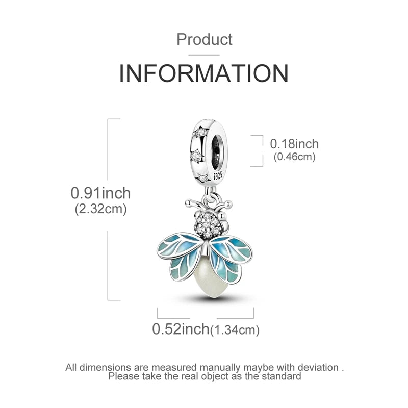 Sterling silver devil's eye charm featuring a butterfly design and a pendant.