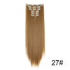 Long straight blonde hair extensions with silver bead detailing
