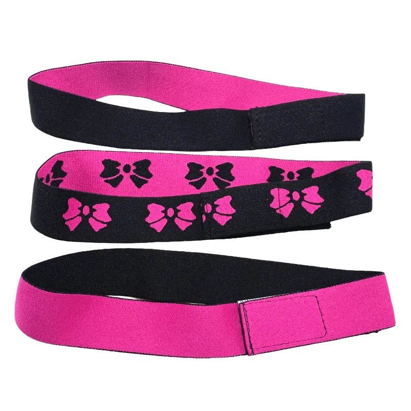 Tres bandas elásticas ajustables para los bordes de peluca en colores negro y rosa