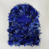 Bonnet balaclava tricoté camouflage délavé bleu foncé