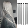 A set of 24 inch colored hair extensions displayed vertically.