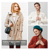 A model wears a beige trench coat and accessories, demonstrating perfect matching items for formal and casual occasions.
