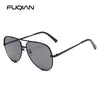 Classic metal aviator sunglasses with a gradient black driver style frame and lenses