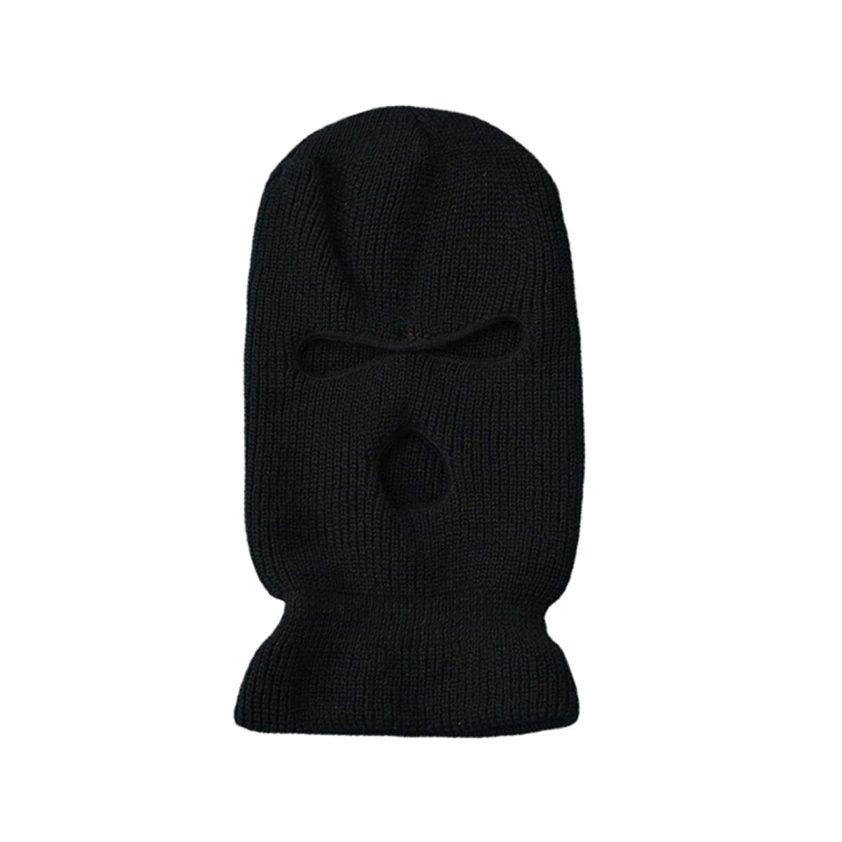 Schwarze Strick-Balaclava und winddichte Skimaske