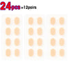 Un paquet de 24 coussinets nasaux, équivalent à 12 paires, de couleur pêche translucide.