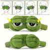 A pair of green, plush, soft cotton sleep masks designed for eye relief.