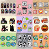 A collection of cute animal enamel brooches featuring cats, dogs, and other animals.