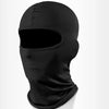 Balaclava de refroidissement tactique noire portée sur un mannequin.