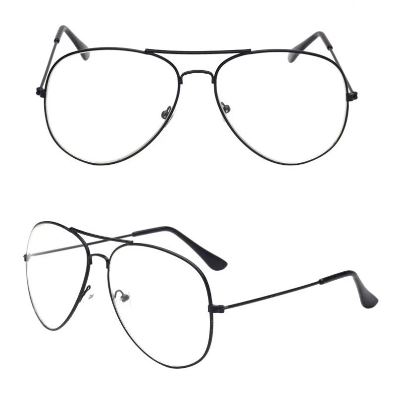 Lunettes avec monture dorée rétro pour femmes et hommes