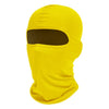 A bright yellow tactical full face balaclava with a black visor.