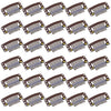 A set of hair extension snap clips used for wigs, featuring multiple plastic clips.
