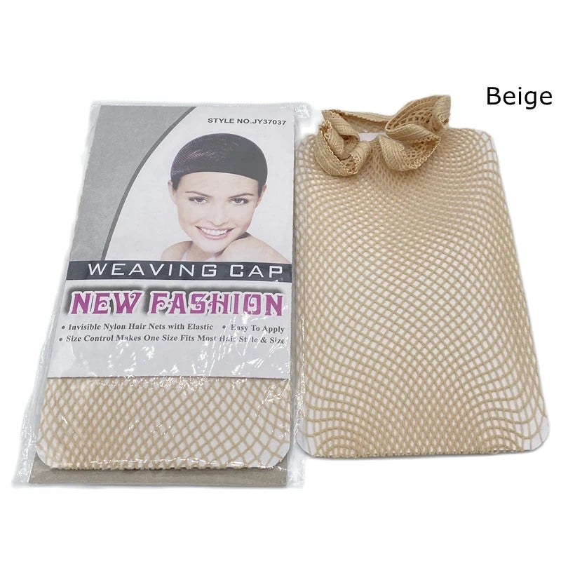 Beige weaving cap with a bow shown next to its packaging.