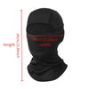 Balaclava tactique noire, goulotte, dimensions 34 cm de long et 26 cm de large