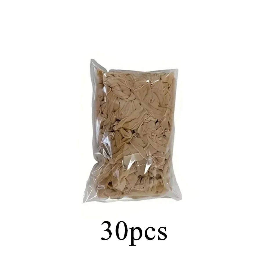 Klare Plastiktüte mit 30 unsichtbaren, dehnbaren Wig-Kappen für Lace Front Perücken.