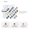 A display of elegant copper cufflinks for men, showing various styles and finishes.
